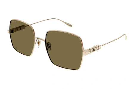 gucci, GG 1434S, женские, квадрат, металл