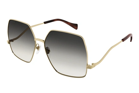gucci, GG 1005S, sievietēm, stūrains, metāla
