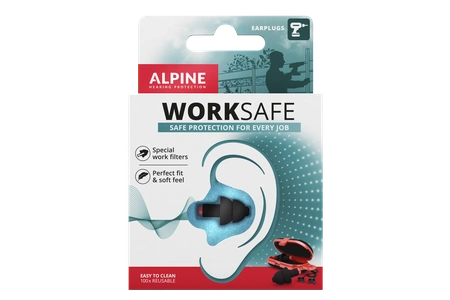 Alpine WorkSafe darbavietām paredzētie ausu aizbāžņi